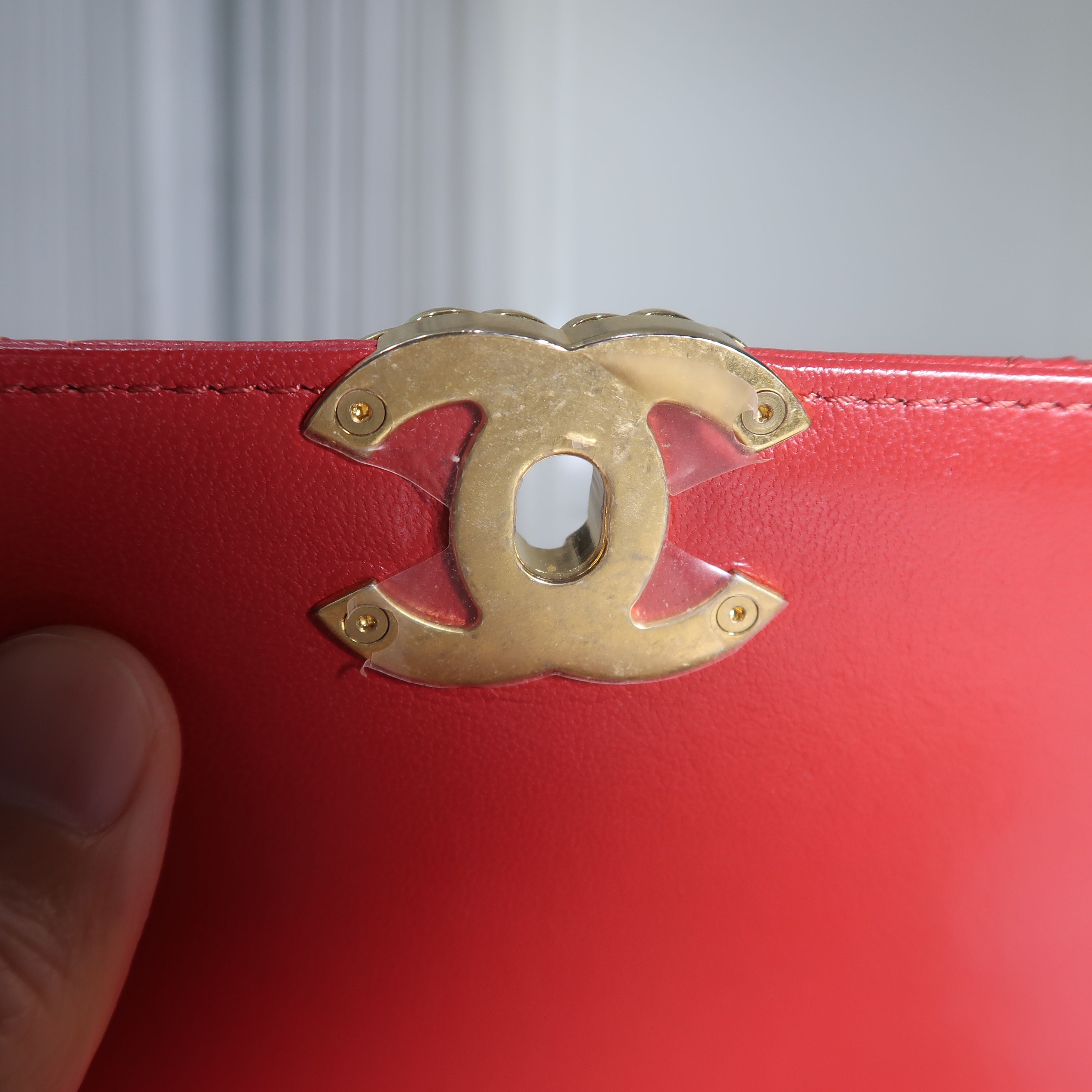 Chanel Red Lambskin Chain Infinity Top Handle Bag GHW(ใบ King Power 2019)