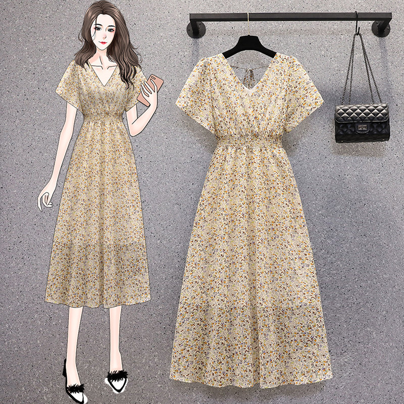เดรสแขนสั้น มีไซส์ L-4XLอก 38-47 นิ้ว ใส่ได้ทั้งสาวหุ่นดีน่ารักจนถึงสาวอวบพลัสไซส์