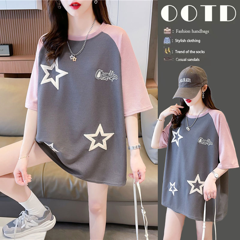 เสื้อยืดคนอ้วนแบบโอเวอร์ไซส์แบบ ulzzang fashion สนใจทักแชท