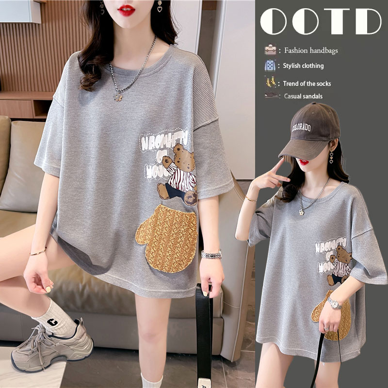 เสื้อยืดคนอ้วนแบบโอเวอร์ไซส์แบบ ulzzang fashion สนใจทักแชท