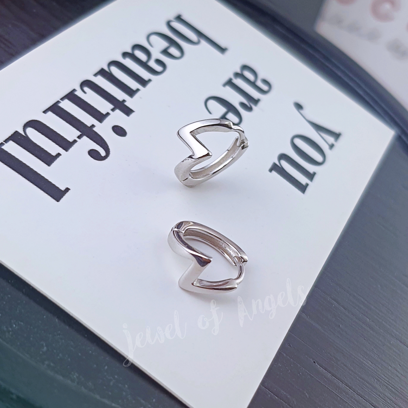 ต่างหูเงินแท้ S925 รุ่น Bolt ต่างหูห่วงสายฟ้า มินิมอล สูง11.2mm เงินแท้ทั้งชิ้น Silver925 ต่างหูผู้ชาย ต่างหูผู้หญิง ตุ้มหูเงินแฟชั่น