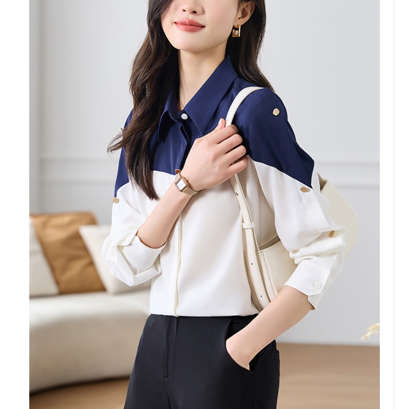 เสื้อเชิ้ตผู้หญิงแขนยาว เสื้อเชิ้ตผู้หญิงใส่ทํางาน 390 บาทต่อชิ้น ฟรีค่าจัดส่ง