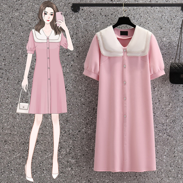 เดรสคนอ้วน เดรสสาวอวบ ชุดเดรสคนอ้วนวัยรุ่น BY PLUS SIZE Girl