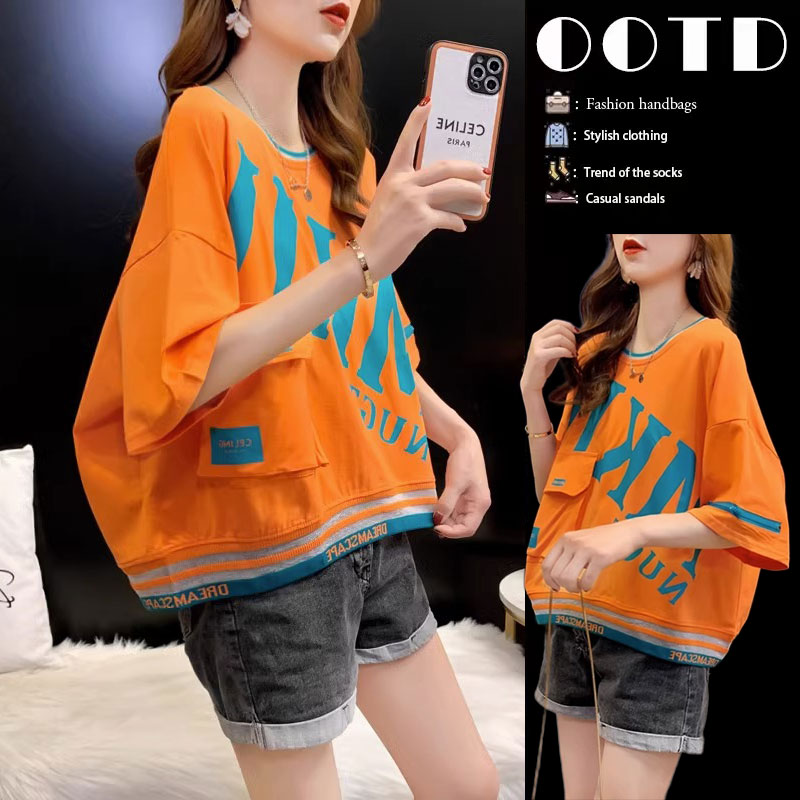 เสื้อยืดคนอ้วนแบบโอเวอร์ไซส์แบบ ulzzang fashion สนใจทักแชท