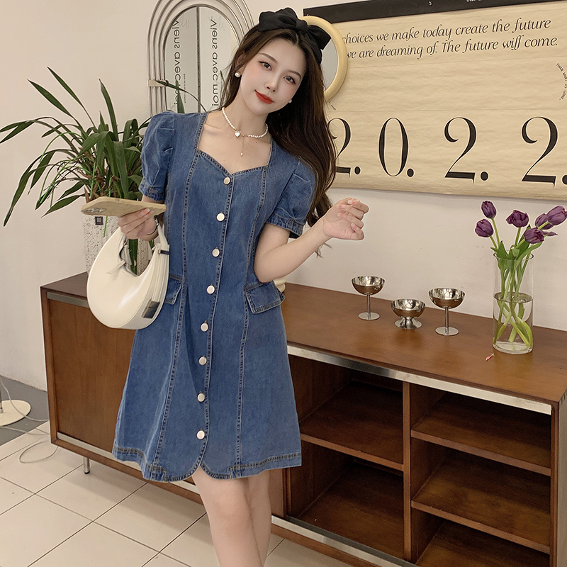 เดรสแขนสั้น มีไซส์ L-4XLอก 38-47 นิ้ว ใส่ได้ทั้งสาวหุ่นดีน่ารักจนถึงสาวอวบพลัสไซส์