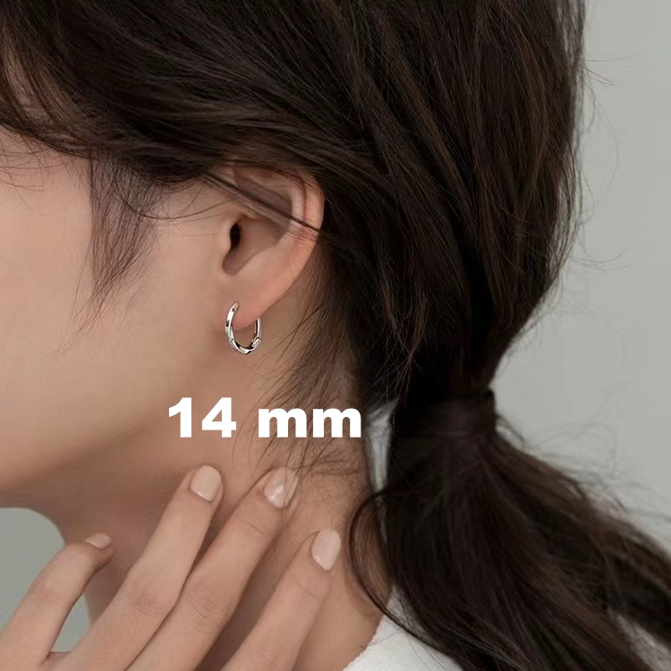 ต่างหูห่วงเงินแท้ S925 รุ่น Adore ห่วงเกลียวรูปตัวยู สีเงิน สีทอง ตุ้มหูห่วง เงินแท้ทั้งชิ้น Silver925