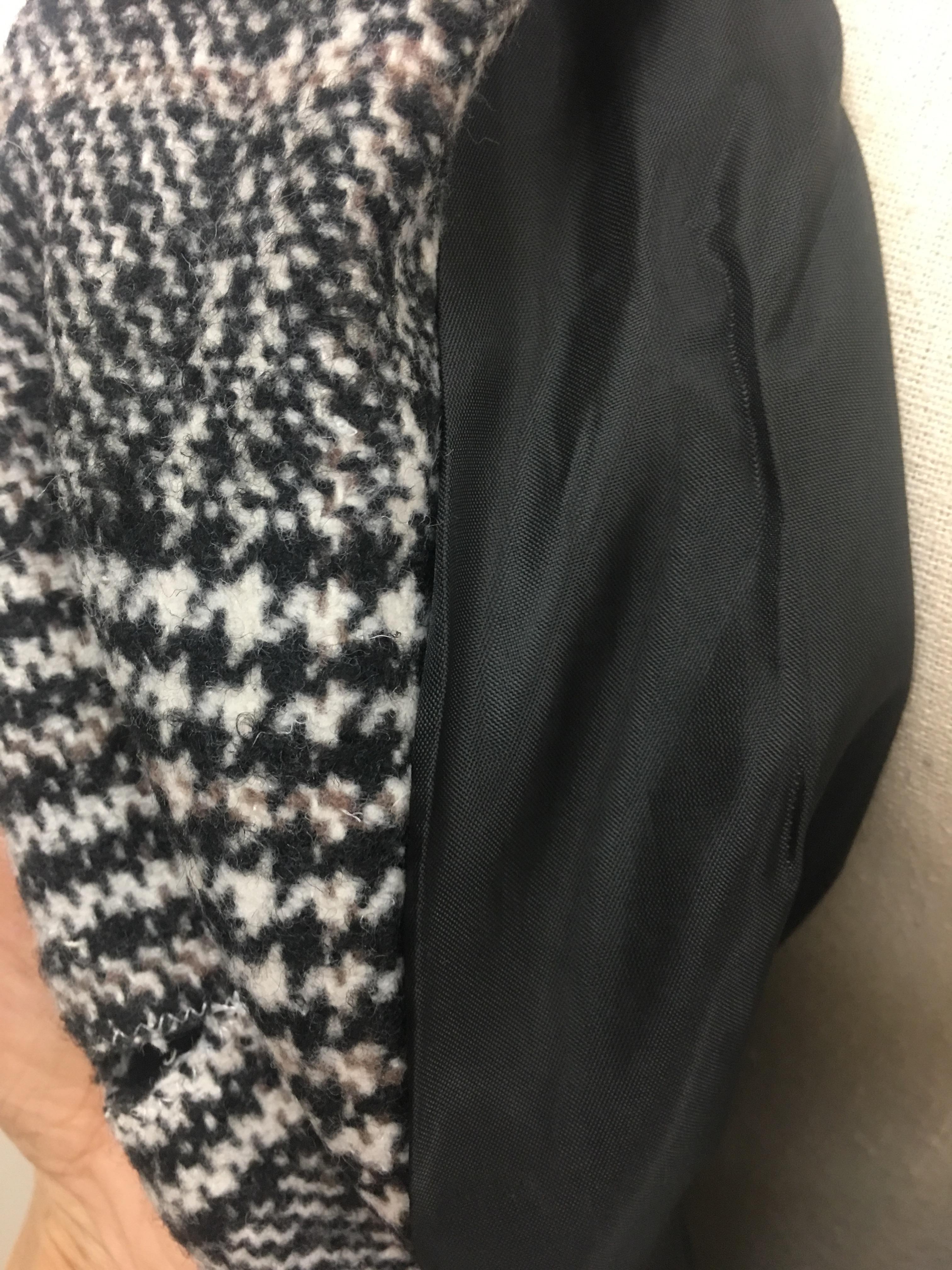 เสื้อโค้ทกันหนาว สไตล์ญี่ปุ่น ลายขาวดำ เรียบง่าย ดูดี พร้อมบุซับในกันลม