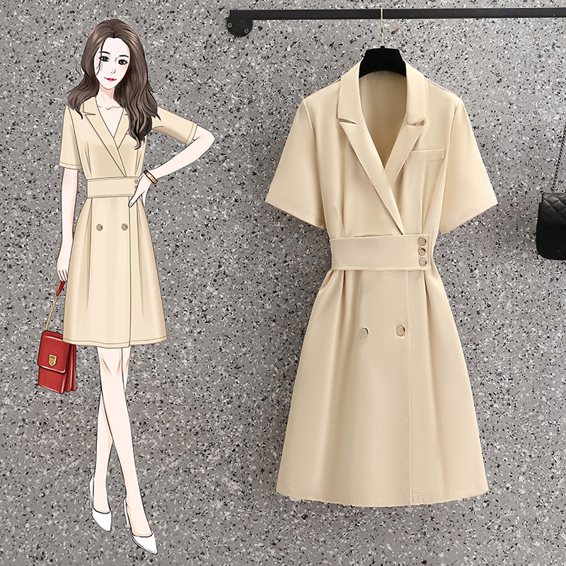 เดรสแขนสั้น มีไซส์ L-4XLอก 38-47 นิ้ว ใส่ได้ทั้งสาวหุ่นดีน่ารักจนถึงสาวอวบพลัสไซส์