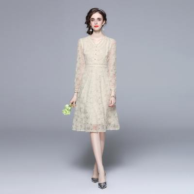 เดรสยาว ชุดเดรสสวยๆ ชุดเดรสแขนยาว แฟชั่นเดรสยาว