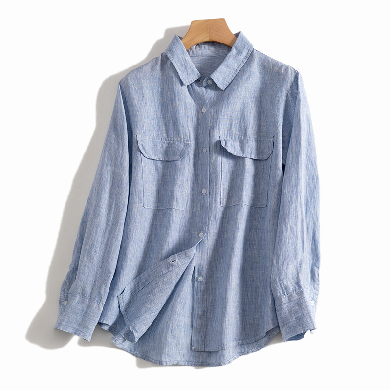 เสื้อลินิน เสื้อผ้าฝ้ายลินิน เสื้อเชิ้ตผ้าลินิน BY Zimo