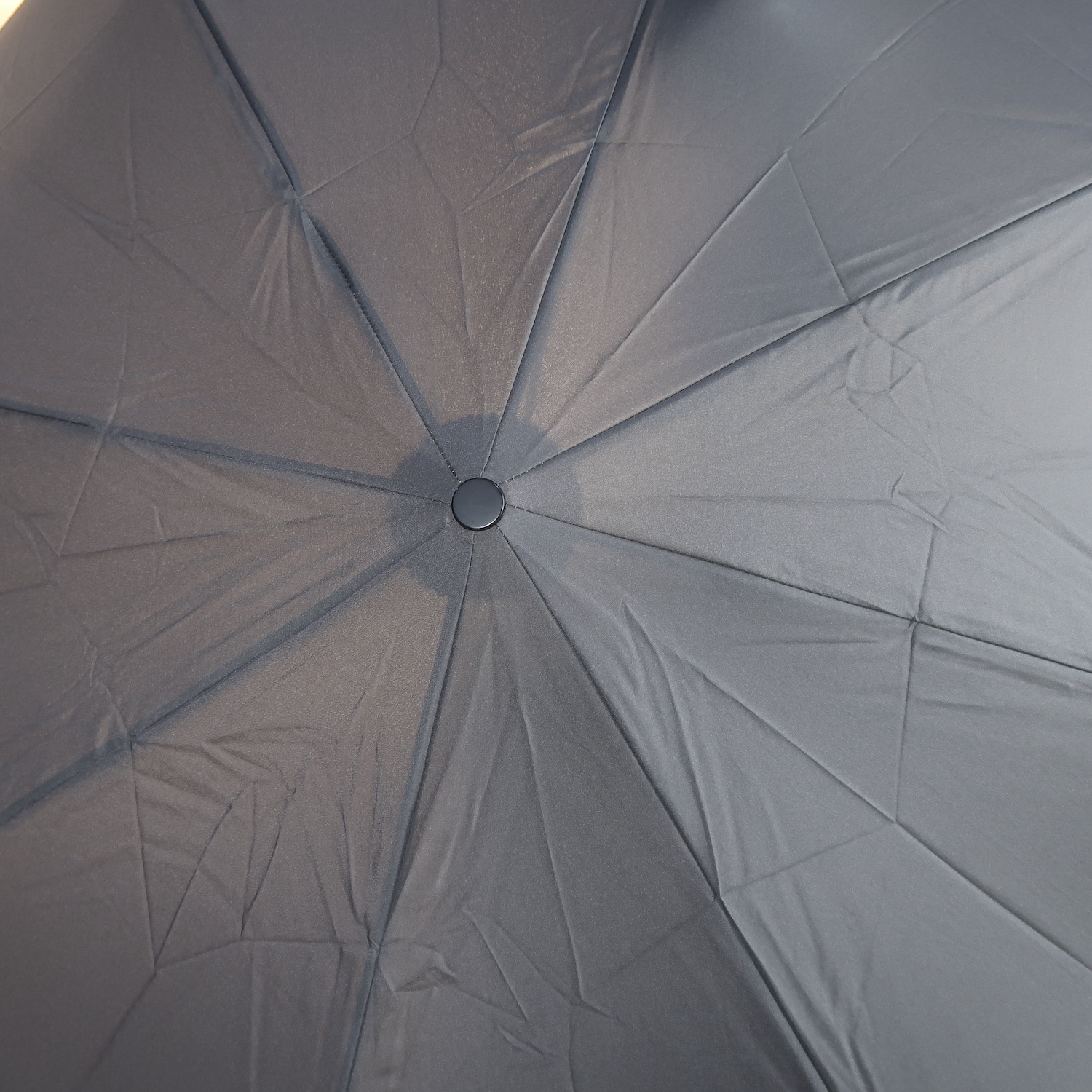 Patek Phillipe Grey Synthetic Fabric Wooden Handle Folding Umbrella