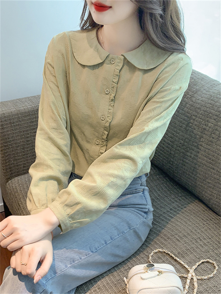 เสื้อลูกไม้ เสื้อเชิ้ตแขนยาว