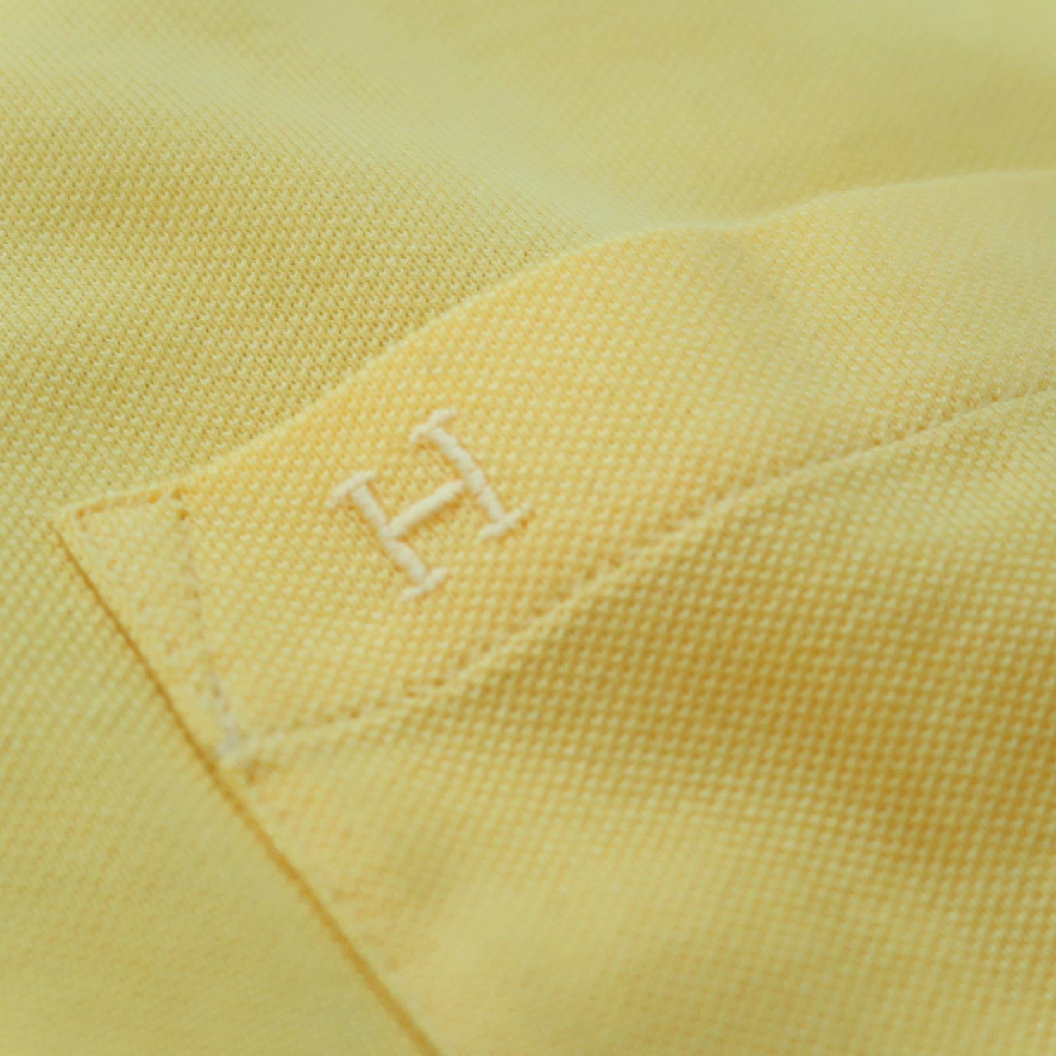 Hermes Jaune Vif Cotton Polo Shirts Size M