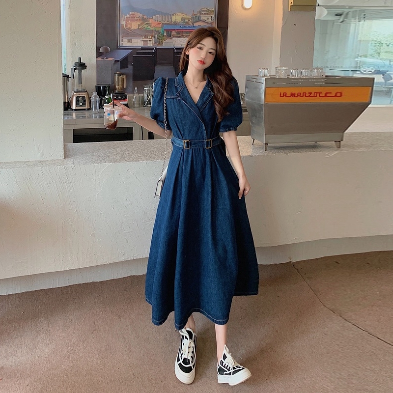 เดรสแขนสั้น มีไซส์ L-4XLอก 38-47 นิ้ว ใส่ได้ทั้งสาวหุ่นดีน่ารักจนถึงสาวอวบพลัสไซส์