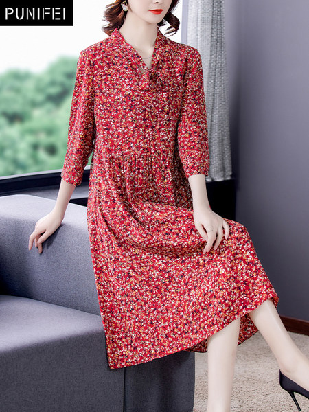 เดรสวัยผู้ใหญ่40-60ปี เดรสคุณแม่ ชุดเดรสทำงานวัยผู้ใหญ่ แบรนด์ MAMA DRESS