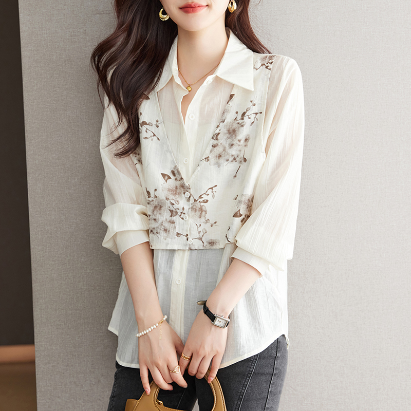 เสื้อเชิ้ตผู้หญิงแขนยาว เสื้อเชิ้ตผู้หญิงใส่ทํางาน 390 บาทต่อชิ้น ฟรีค่าจัดส่ง