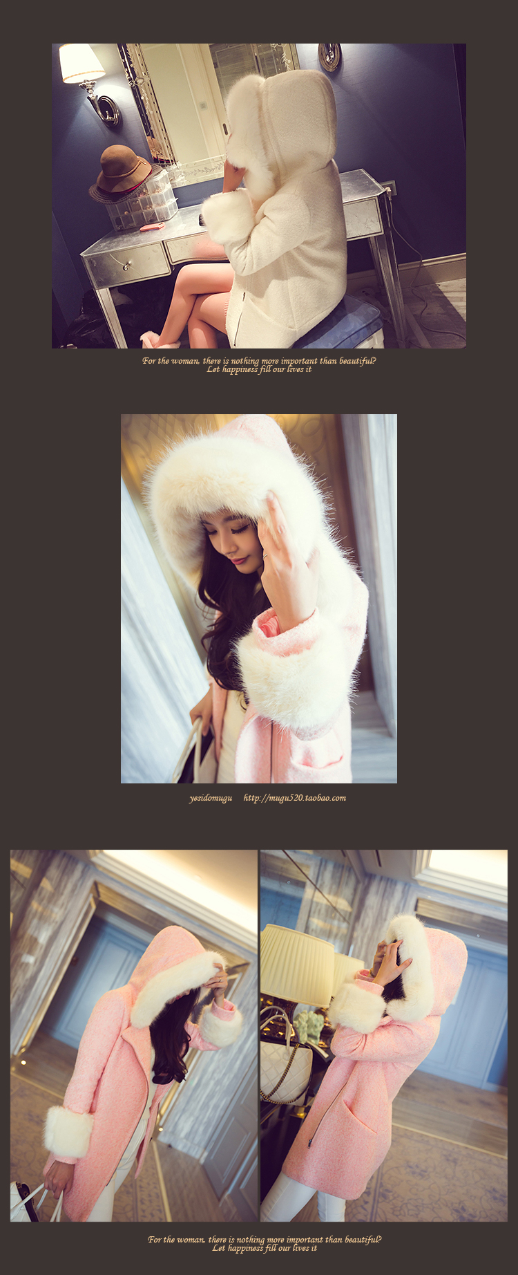 โค้ท พร้อมส่ง แต่งขนที่ข้อมือและรอบฮู้ด น่ารัก เนื้อผ้าไม่บาง บุซับในอย่างดี ผ้าสักกะหลาดเนื้อเรียบ (ตัวขนของจริงจะฟูประมานครึ่งนึงของในรูปจ้า) เลือกสีที่พร้อมส่งด้านใน