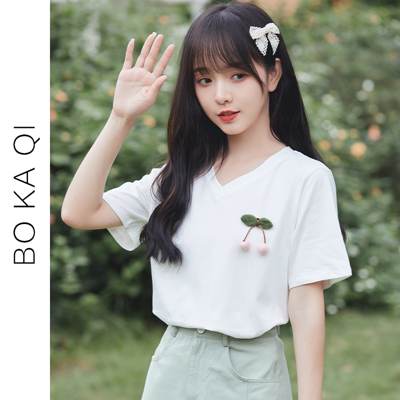 เสื้อผ้าวัยรุ่นเกาหลี เสื้อยืดวัยรุ่นผู้หญิง มีขนาด S M L XL