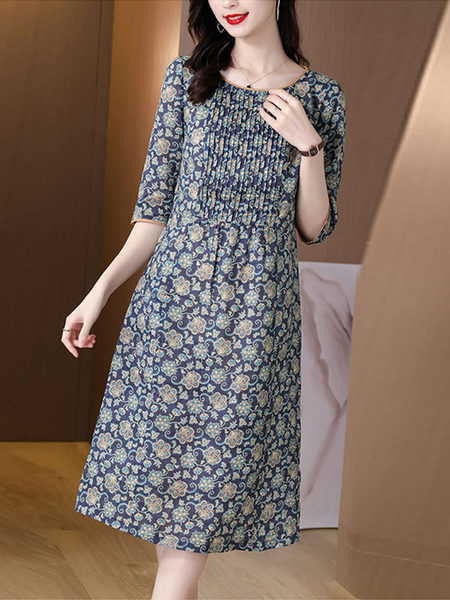 เดรสวัยผู้ใหญ่40-60ปี เดรสคุณแม่ ชุดเดรสทำงานวัยผู้ใหญ่ แบรนด์ MAMA DRESS