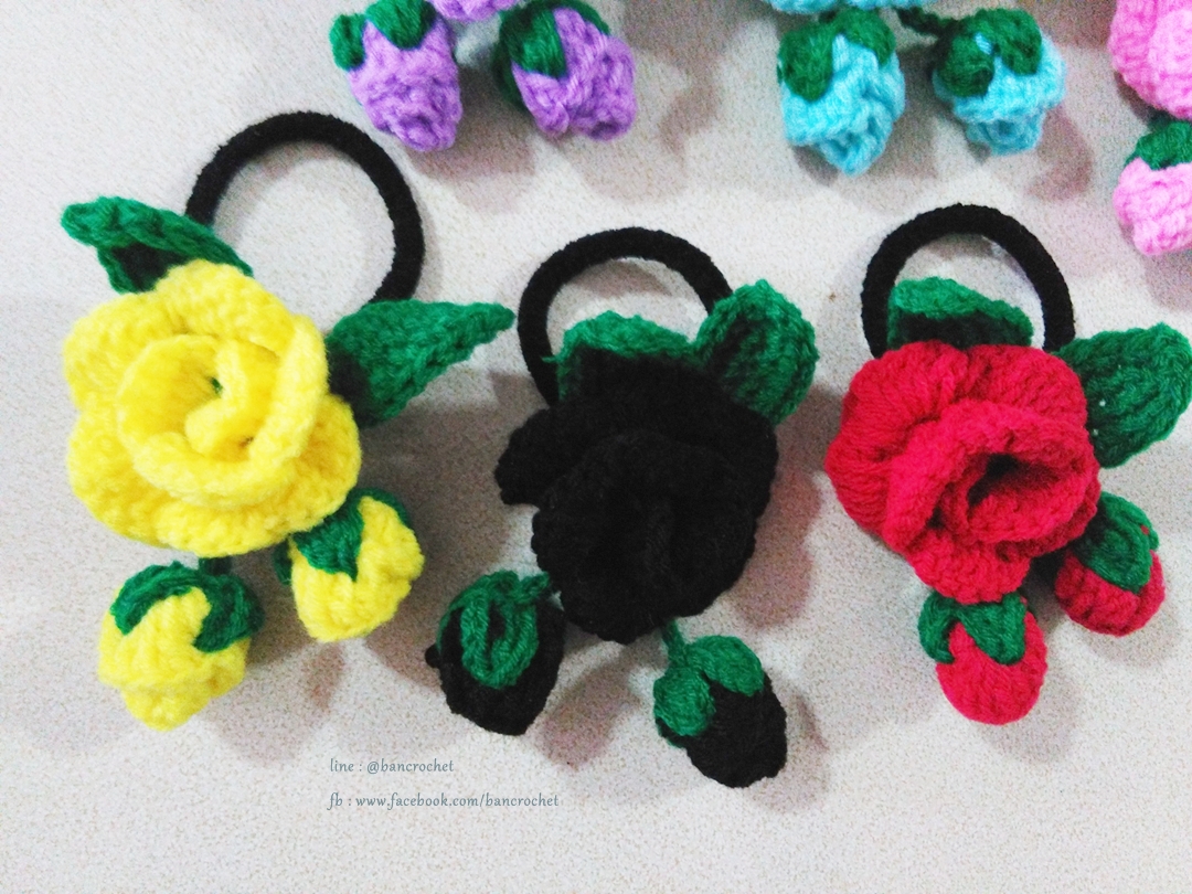 ยางรัดผมดอกไม้