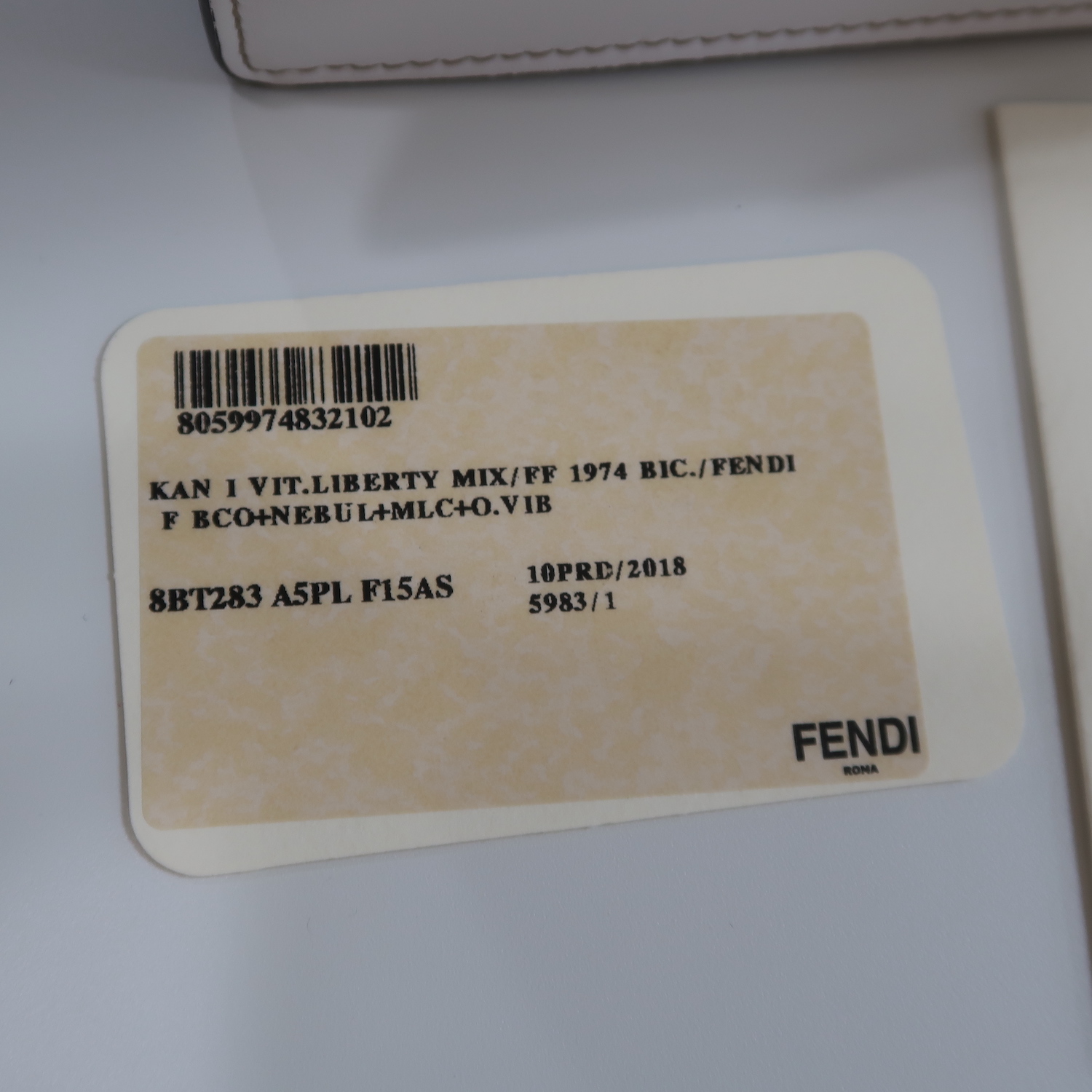 Fendi White Multicolor Calfskin Logo Mania Kan I Shoulder Bag
