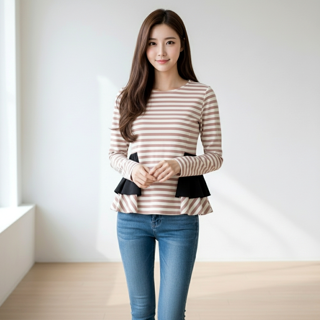 Blouse1804 เสื้อแฟชั่นแขนยาวแต่งระบาย ซิปหลังใส่ง่าย ผ้าไหมอิตาลีเนื้อดีนุ่มใส่สบาย งานสวยใส่เที่ยว/ใส่ทำงานได้ มี 4 สี น้ำเงิน, โอลด์โรส, เขียว, น้ำตาล