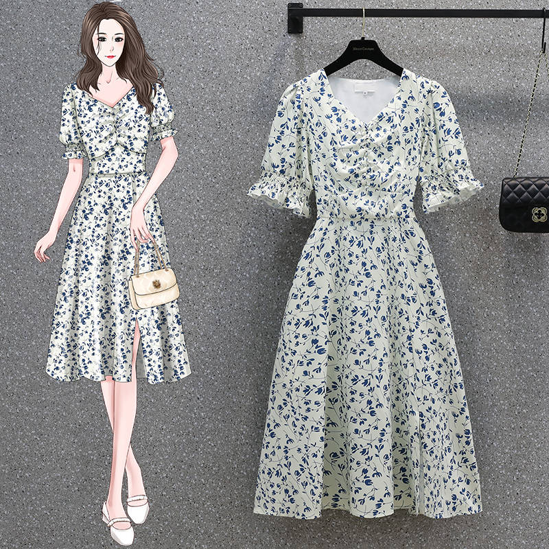 เดรสแขนสั้น มีไซส์ L-4XLอก 38-47 นิ้ว ใส่ได้ทั้งสาวหุ่นดีน่ารักจนถึงสาวอวบพลัสไซส์