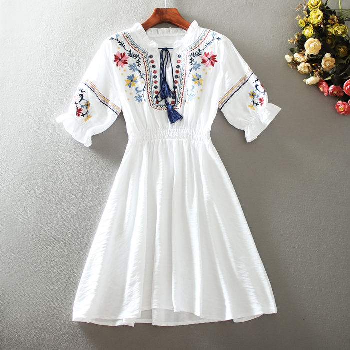 เสื้อลินิน เสื้อผ้าฝ้ายลินิน เสื้อเชิ้ตผ้าลินิน ปักลายสวยๆด้วยด้าย สไตล์VINTAGE BY Dreamroom