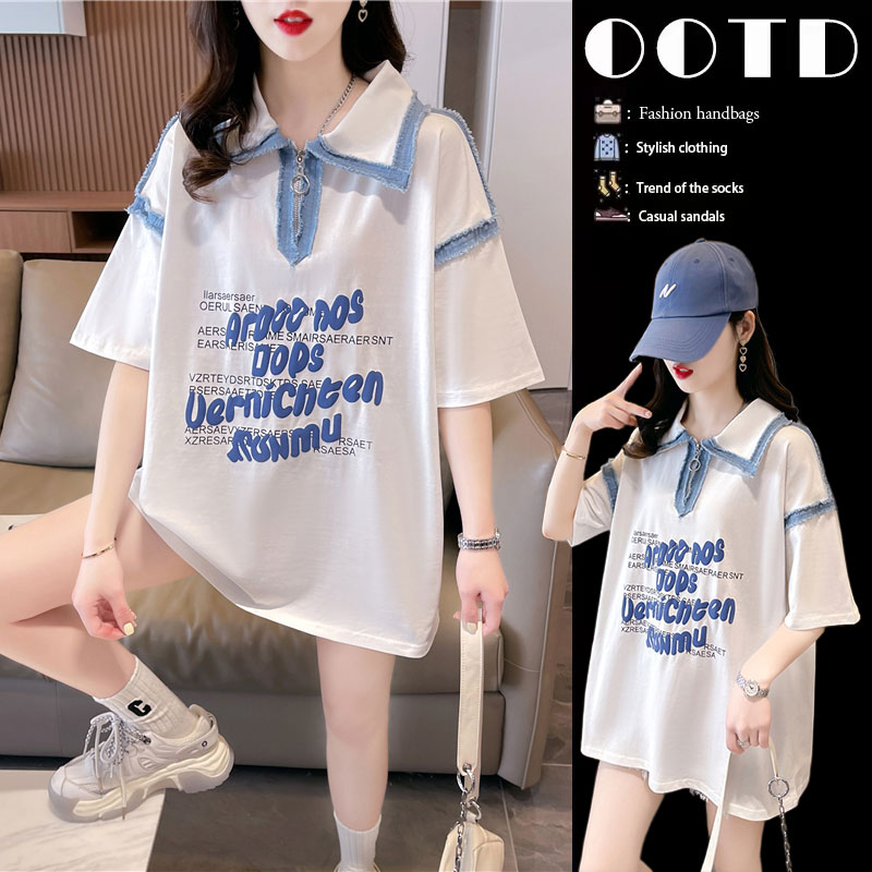 เสื้อยืดคนอ้วนแบบโอเวอร์ไซส์แบบ ulzzang fashion สนใจทักแชท