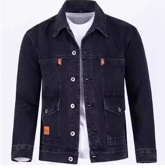 เสื้อยีนส์ผู้ชาย แขนยาว Jacket ยีนส์ ผู้ชาย ใส่เที่ยว ทำงาน แบบเท่ ๆ กระเป๋าหน้าใหญ่ ใส่ของได้เยอะ 828899