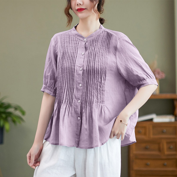 เสื้อลินิน แบบเสื้อสวยๆ เสื้อผ้าฝ้ายลินิน เสื้อเชิ้ตผ้าลินิน BY LININ