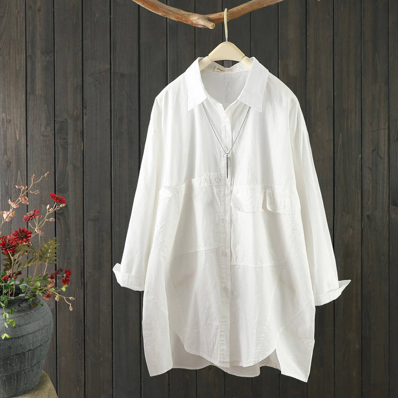 แบบเสื้อสวยๆ เสื้อผ้าฝ้ายลินิน เสื้อเชิ้ตผ้าลินิน