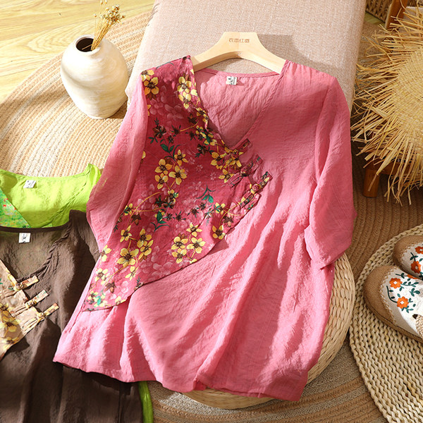 เสื้อลินิน เสื้อผ้าฝ้ายลินิน เสื้อเชิ้ตผ้าลินิน