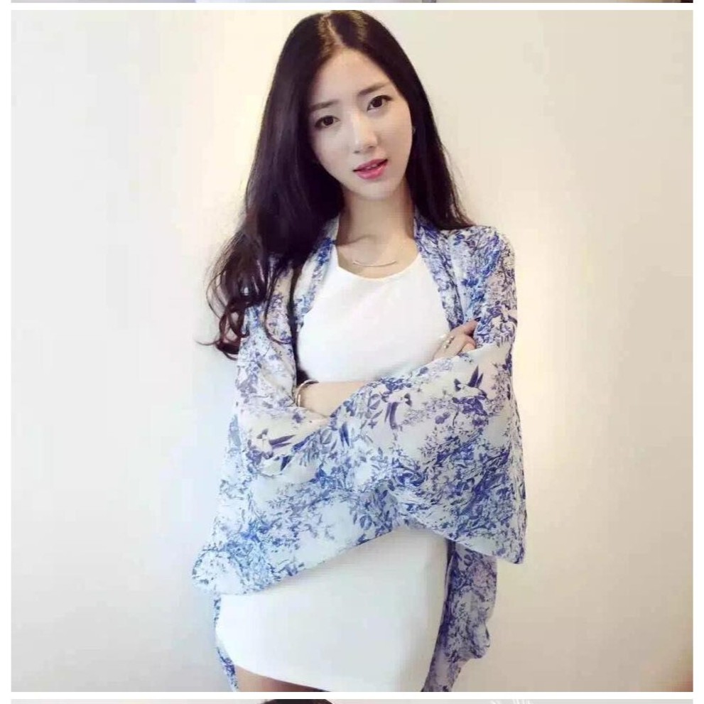 Set เดรส+เสื้อคลุมชีฟอง สุดชิล พร้อมส่งจ้า