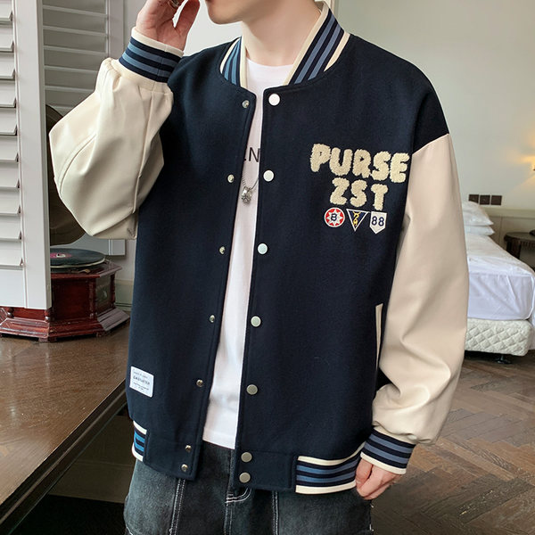 เสื้อแจ็คเก็ตเบสบอล เสื้อคลุม เสื้อแขนยาวสไตล์เกาหลี