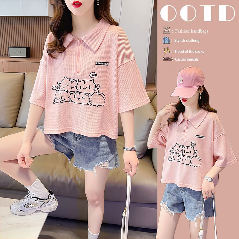 เสื้อยืดคนอ้วนแบบโอเวอร์ไซส์แบบ ulzzang fashion สนใจทักแชท