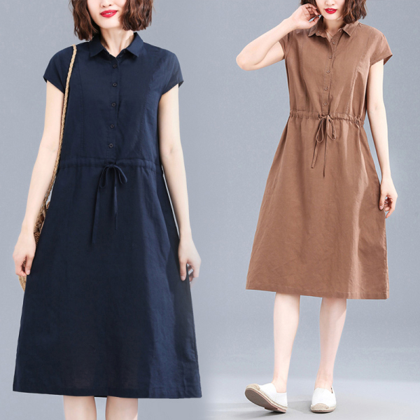 เสื้อผ้าฝ้าย เสื้อผ้าลินิน สไตล์ฤดูร้อน BY Lian Zhi Cotton and linen art สไตล์VINTAGE มีขนาดไซส์อกประมาณ 35-40 นิ้ว