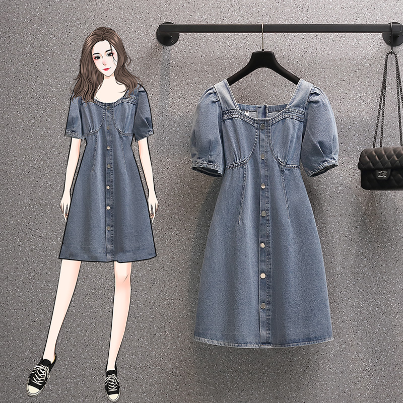 เดรสแขนสั้น มีไซส์ L-4XLอก 38-47 นิ้ว ใส่ได้ทั้งสาวหุ่นดีน่ารักจนถึงสาวอวบพลัสไซส์