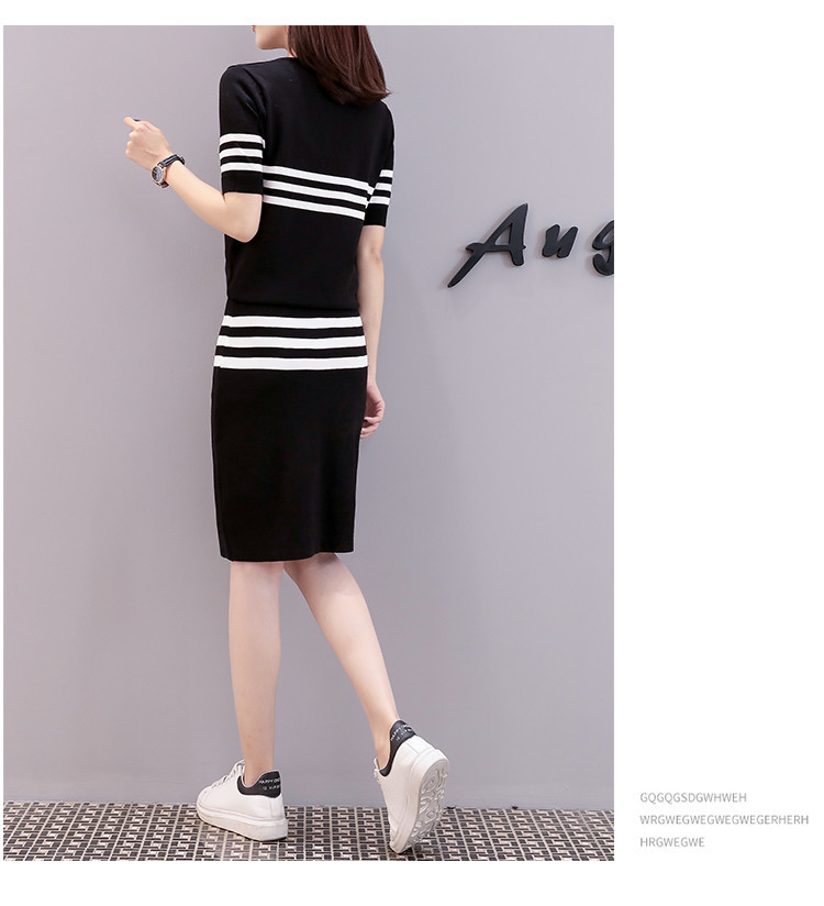 Set_bs1731 ชุดเซ็ทไหมพรม 2 ชิ้น(เสื้อ+กระโปรง) เสื้อคอวี+กระโปรงทรงเข้ารูป งานไหมพรมเนื้อนุ่มเนียนมีน้ำหนักยืดหยุ่นสูง