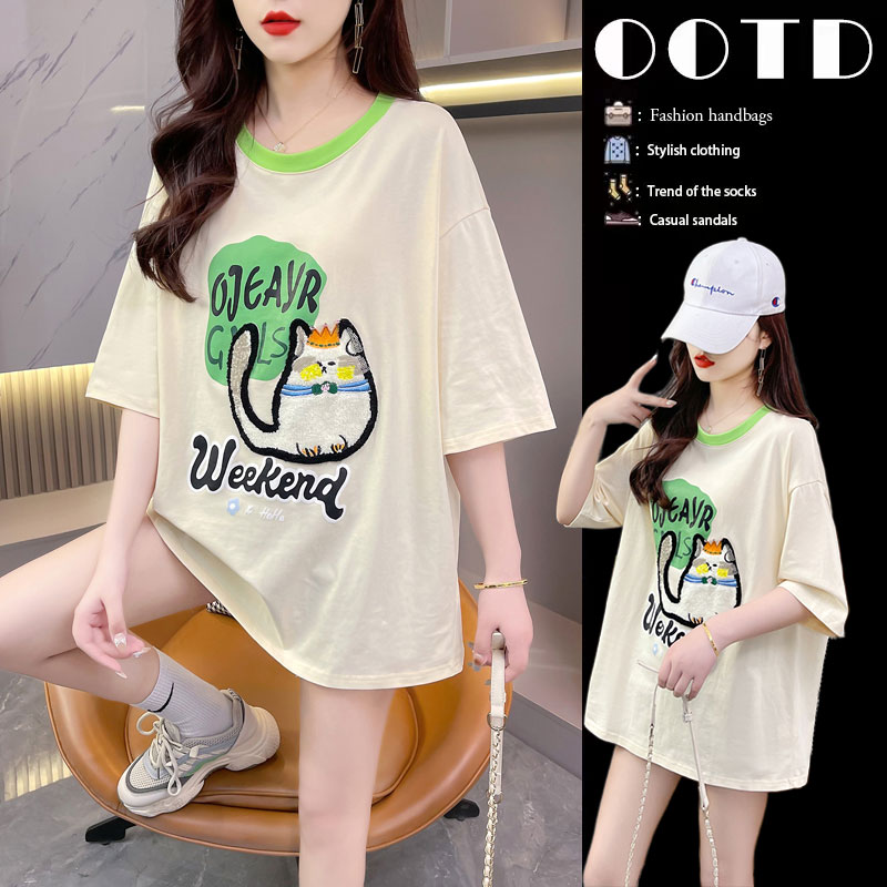 เสื้อยืดคนอ้วนแบบโอเวอร์ไซส์แบบ ulzzang fashion สนใจทักแชท