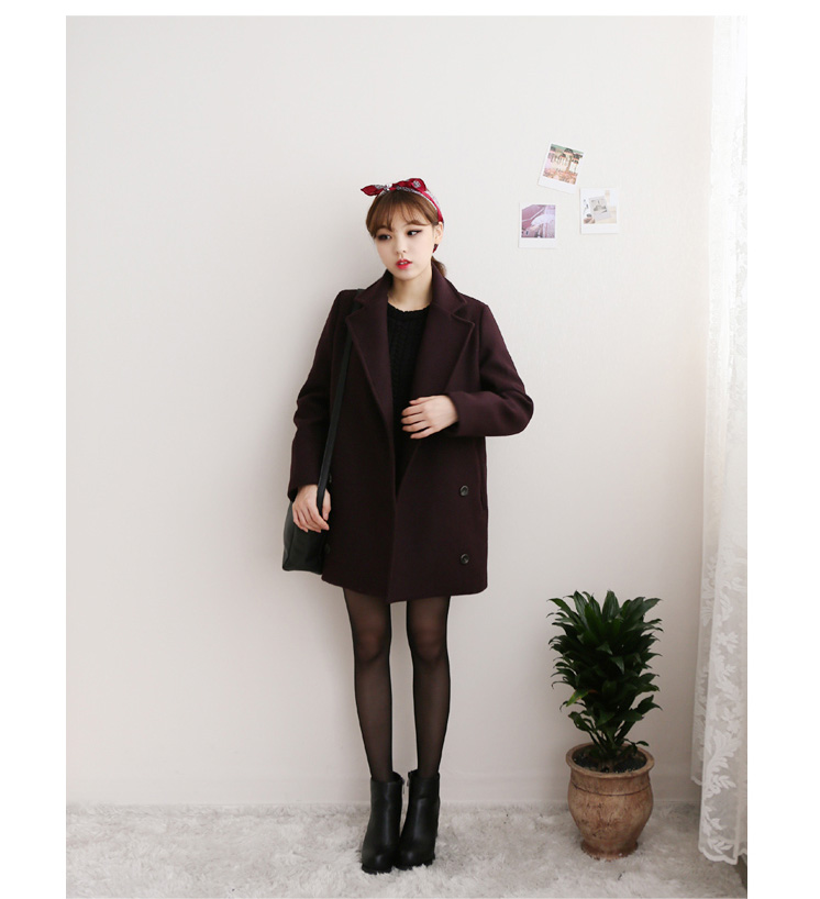 เสื้อโค้ทกันหนาว ทรงเรียบหรู มีสไตล์ ผ้าสักกะหลาดผสมสำลี บุซับในกันลม พร้อมส่งจ้า สีน้ำตาลเข้ม