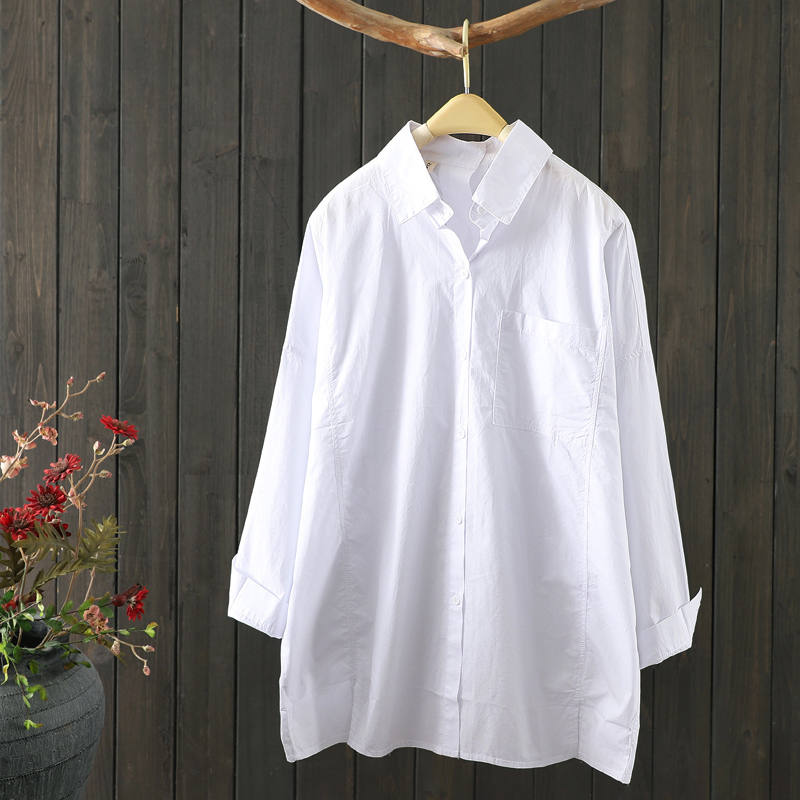 แบบเสื้อสวยๆ เสื้อผ้าฝ้ายลินิน เสื้อเชิ้ตผ้าลินิน
