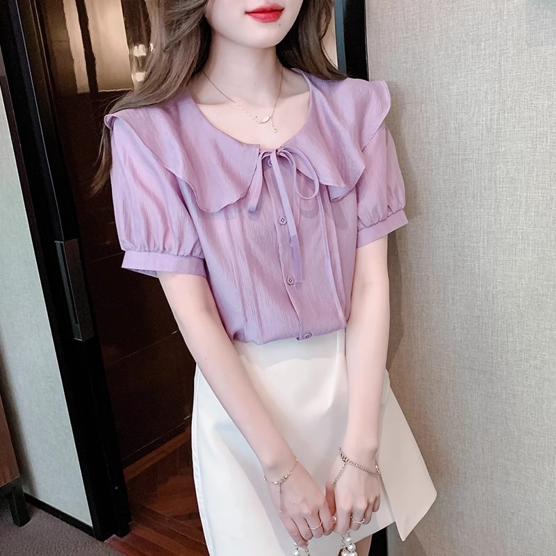 เสื้อเชิ้ตผู้หญิงใส่ทํางาน 390 บาทต่อชิ้น ฟรีค่าจัดส่ง