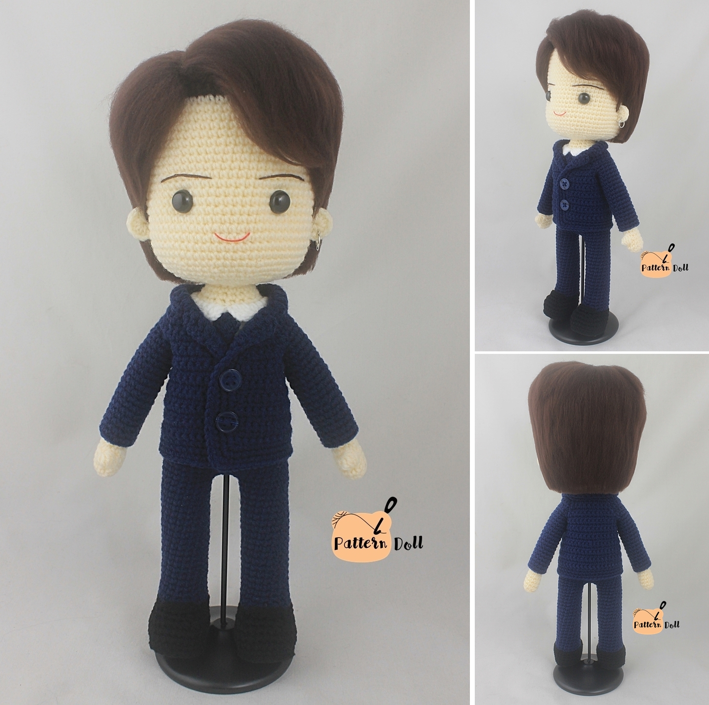 ตุ๊กตาถักชุดรับปริญญาม.จุฬา 1