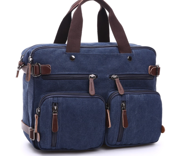 กระเป๋าเป้ กระเป๋าสะพาย ผ้าแคนวาส แบบมีหูจับ และ มีสายสะพายหลัง แบบเก็บได้ กระเป๋าเป้ผ้าแคนวาส 969262