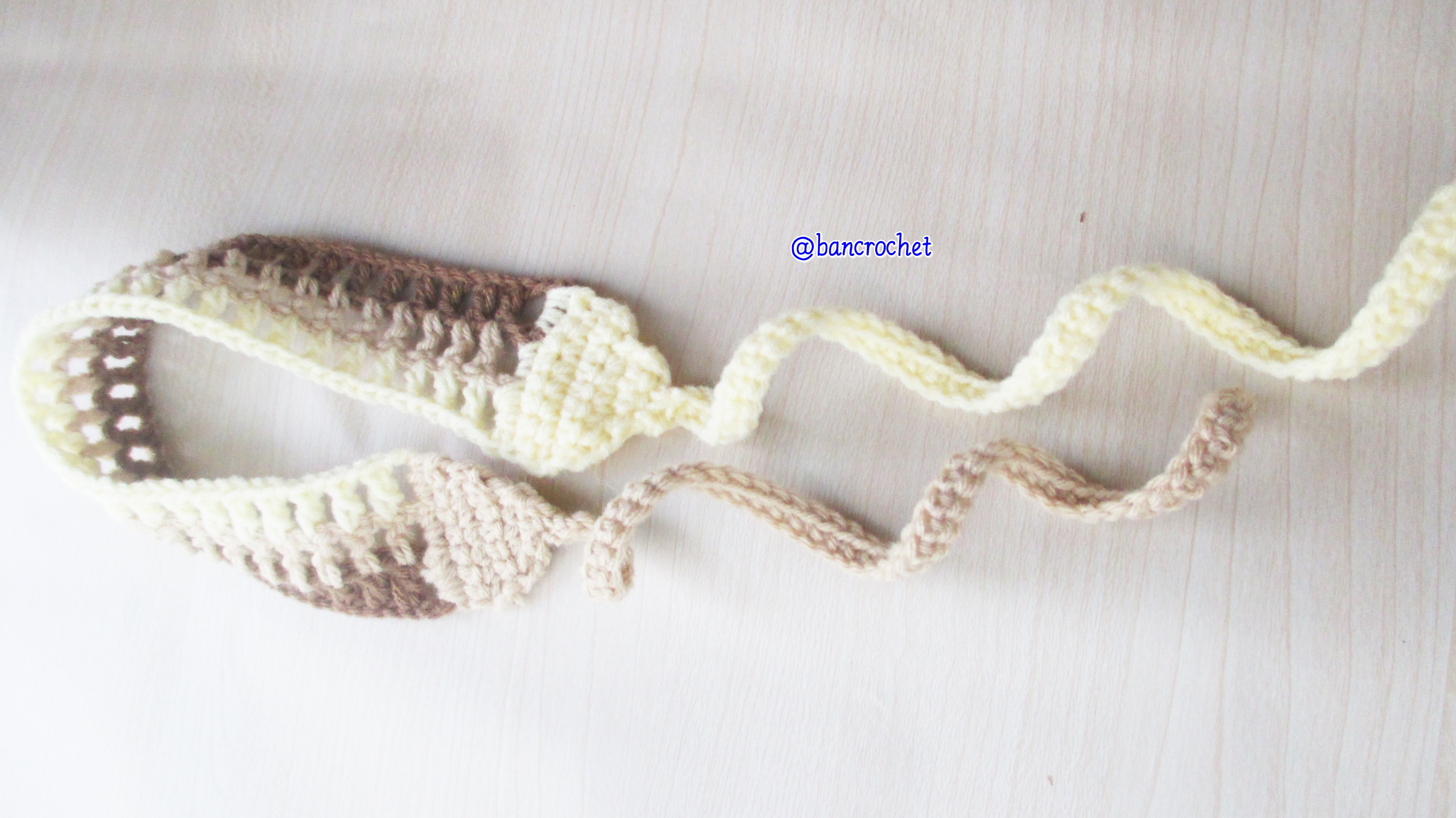 Bancrochet ที่คาดผมถักโครเชต์ สลับสีสดใส Crochet Headband หลากสี 1-1.5*13 inch
