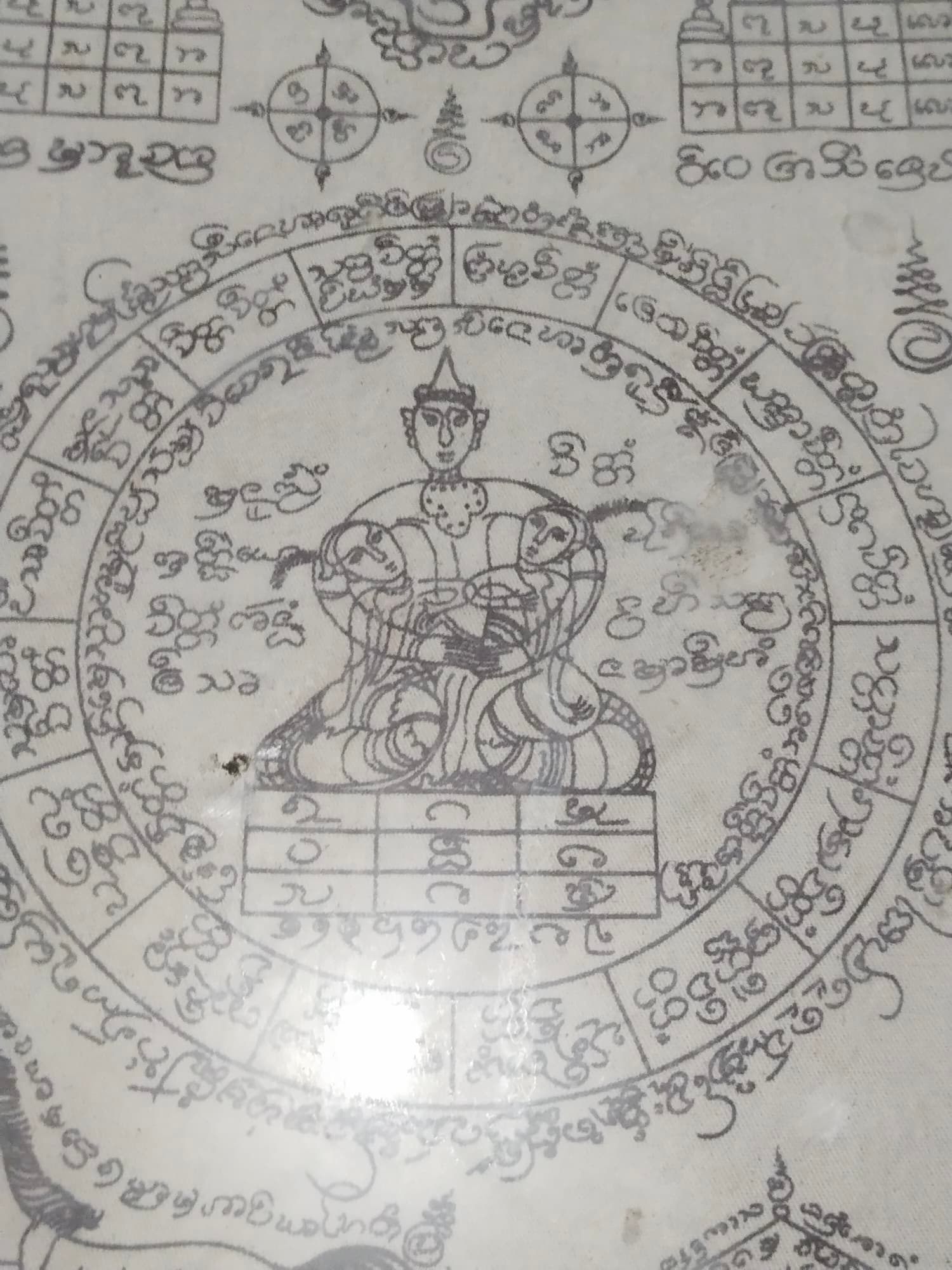 ผ้ายันต์ดวงดี ทวีทรัพย์ ครูบาดวงดี วัดท่าจำปี