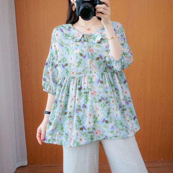 เสื้อลินิน แบบเสื้อสวยๆ เสื้อผ้าฝ้ายลินิน เสื้อเชิ้ตผ้าลินิน BY LININ