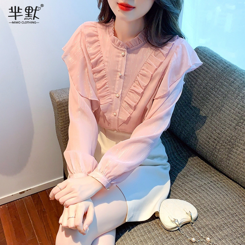 เสื้อลูกไม้ เสื้อเชิ้ตแขนยาว