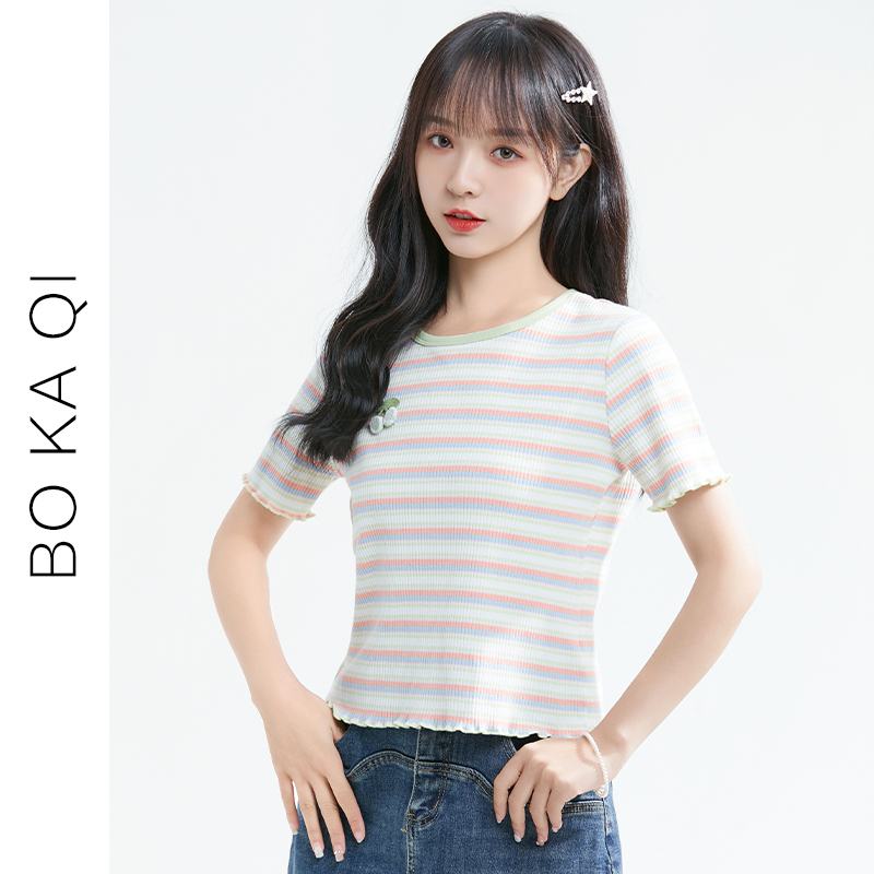 เสื้อผ้าวัยรุ่นเกาหลี เสื้อยืดวัยรุ่นผู้หญิง มีขนาด S M L XL